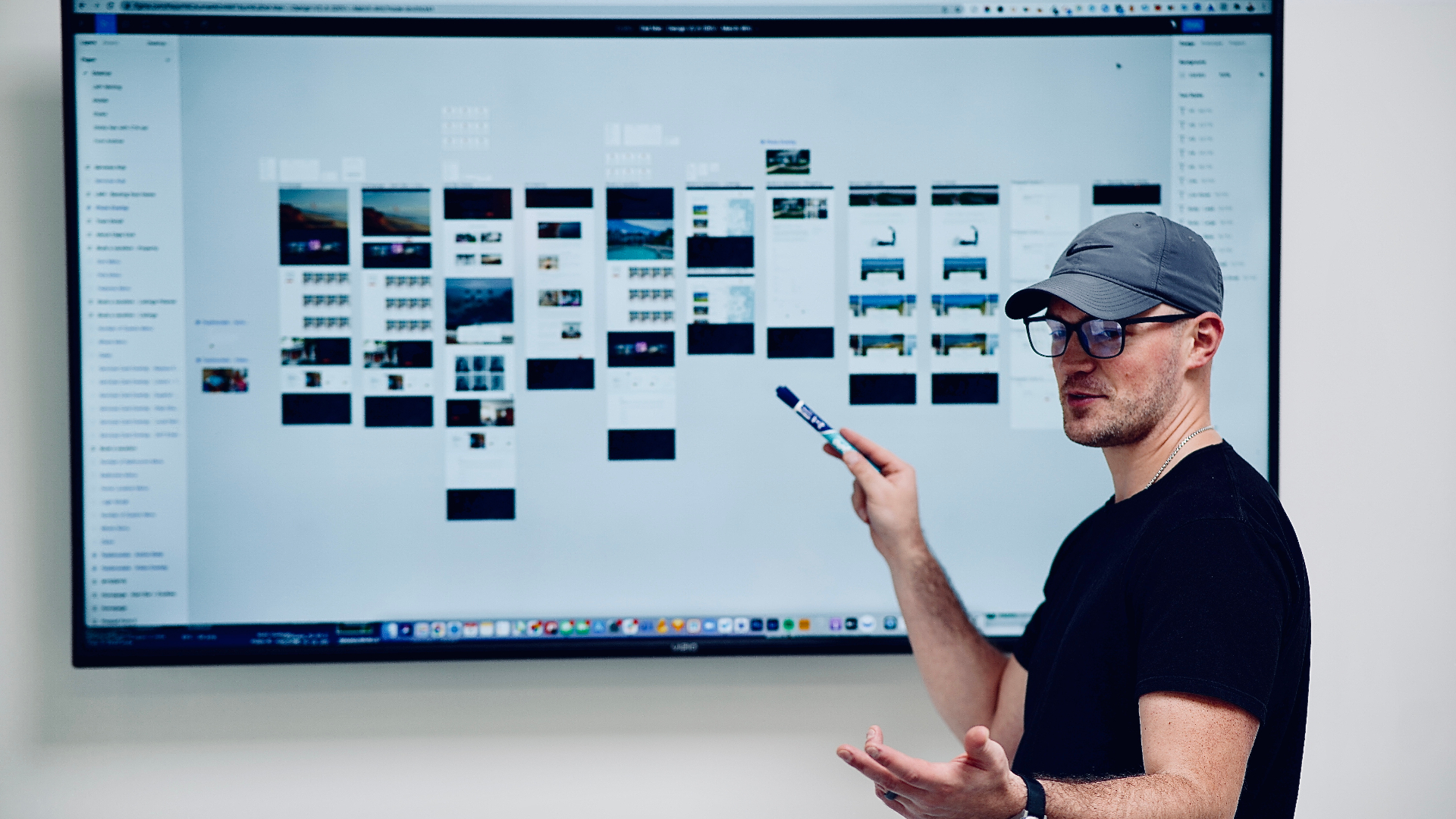 Matt Sullivan reviewing client strategy at Torro Media HQ in Wilmington, MA
